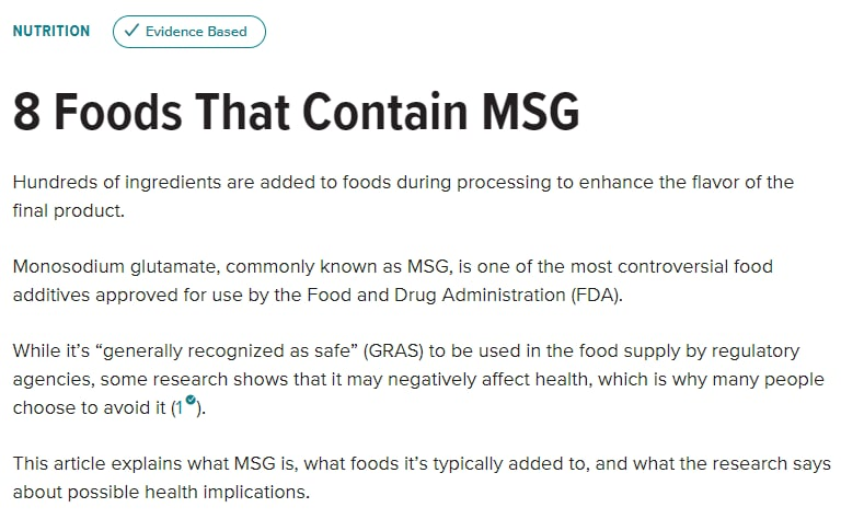 MSG vs salt, which is worse? – Boxgreen